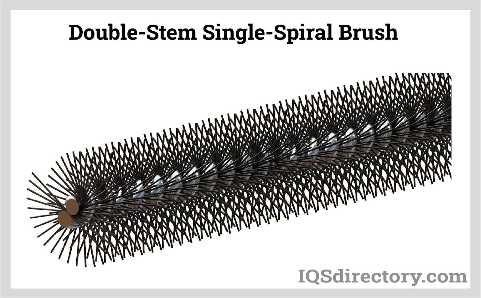 Double-stem-single-spiral brush